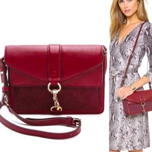 Rebecca Minkoff Hudson Moto Mini Crossbody In Port